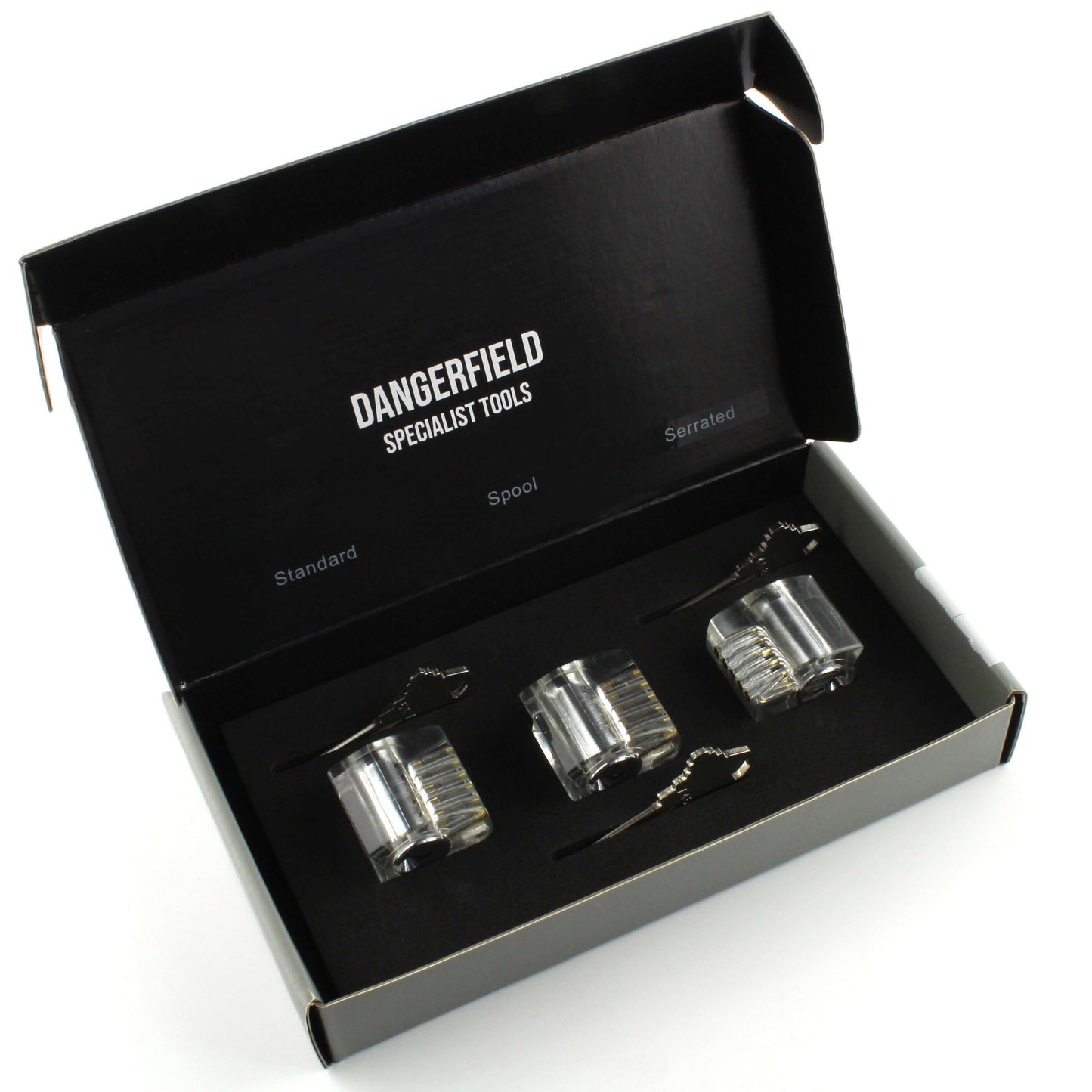 Practice Locks Set, 3 Clear Progressive Locks - Easy to Hard