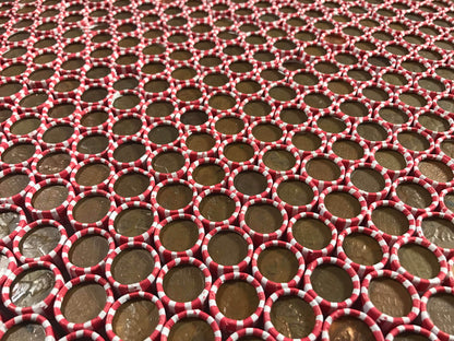 TIGHTLY CRIMPED WHITE BANK WRAPPED ROLLS OF OLD WHEAT PENNIES