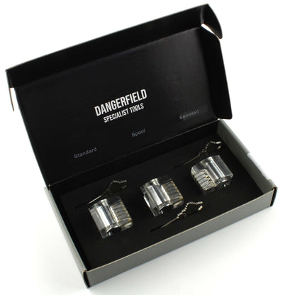 Practice Locks Set, 3 Clear Progressive Locks - Easy to Hard