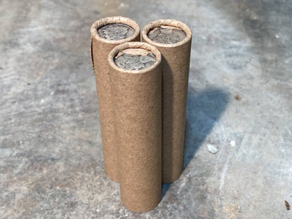 SILVER MERCURY DIME showing on old vintage unsearched old brown wheat penny roll us coins estate collection cent sale pennies lot hoard