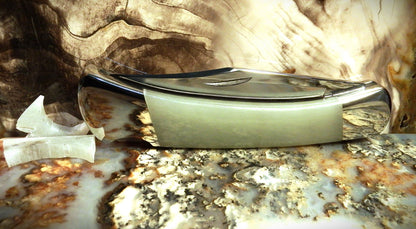Buck Knife by Michael Hoover, Korean White Jade #4
