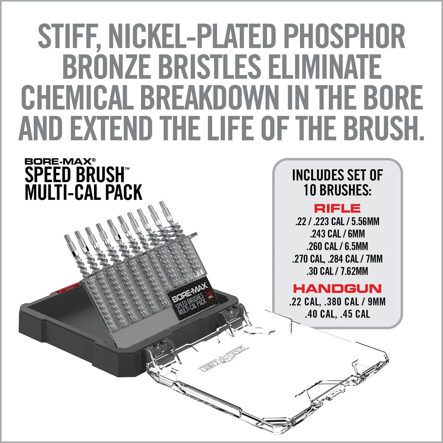 Bore-Max Speed Brushes Multi-Cal Pack - Covert Hardware