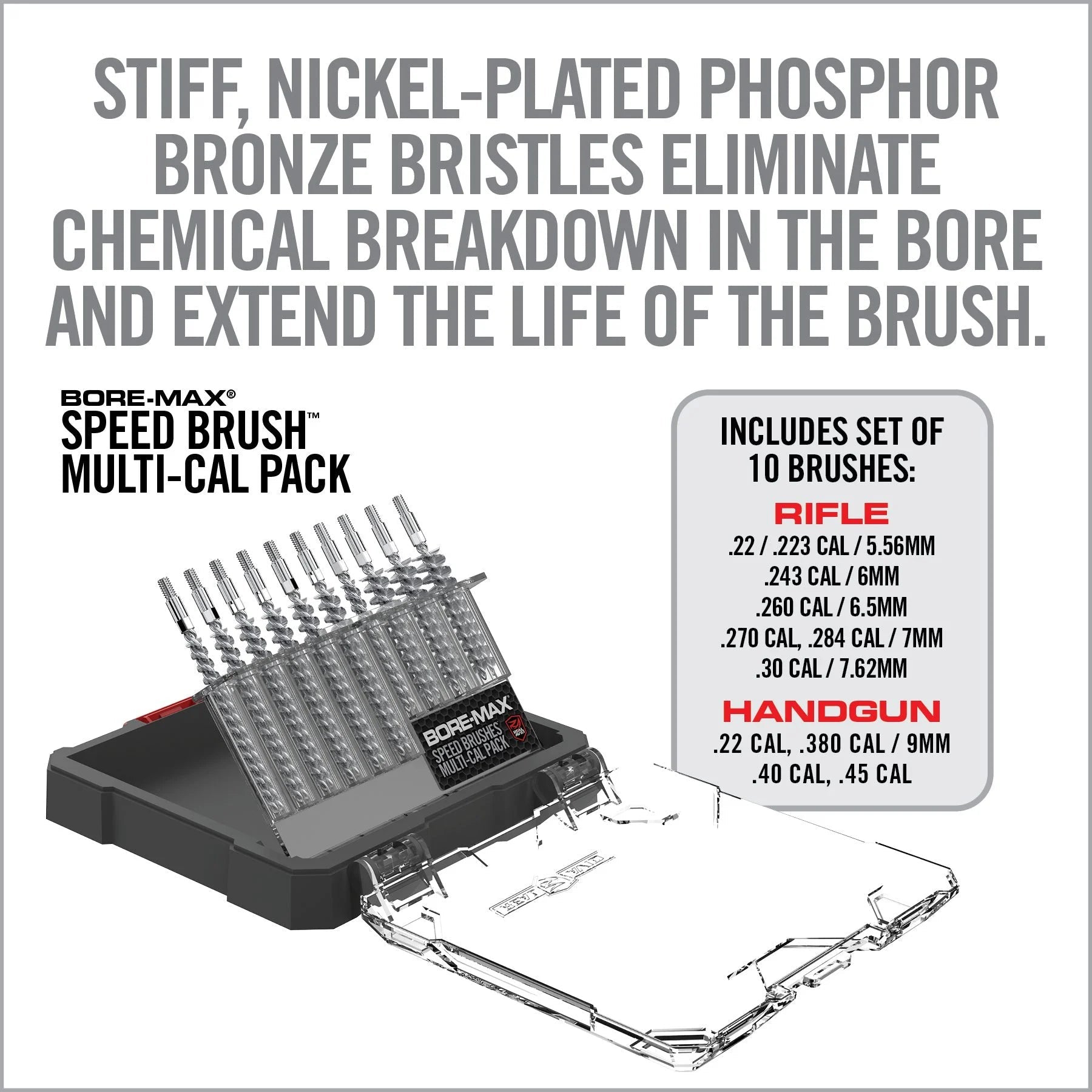 Bore-Max Speed Brushes Multi-Cal Pack - Covert Hardware