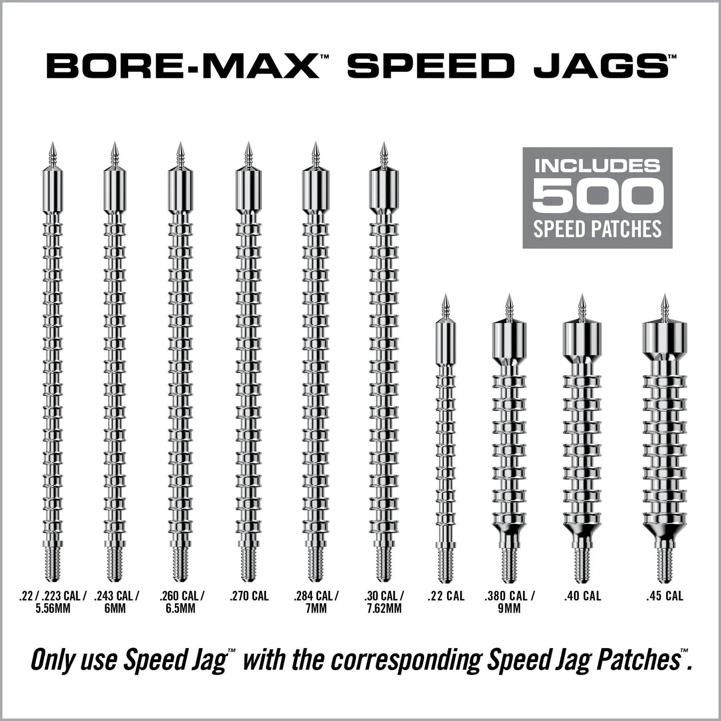 Bore-Max Speed Jags & Patches Multi-Cal Pack - Covert Hardware