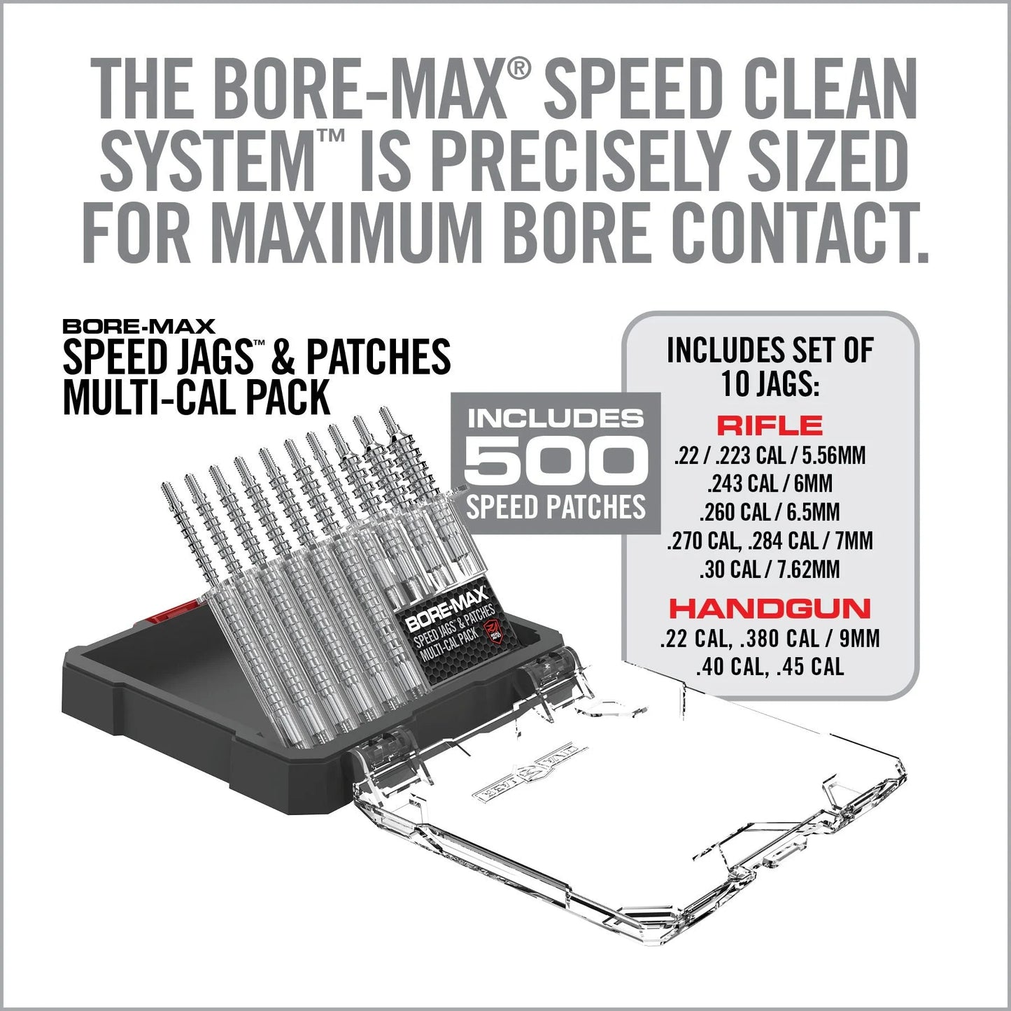 Bore-Max Speed Jags & Patches Multi-Cal Pack - Covert Hardware