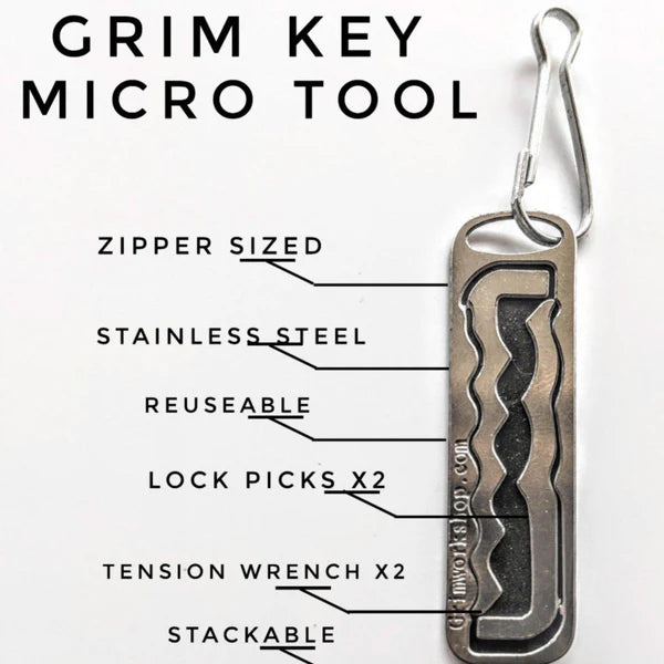 2 in 1 Wave Rake Lock Pick Keychain