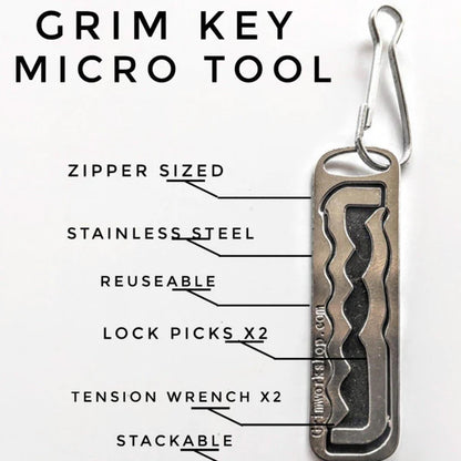 2 in 1 Wave Rake Lock Pick Keychain