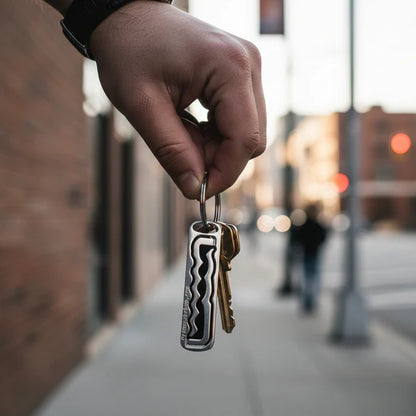 2 in 1 Wave Rake Lock Pick Keychain