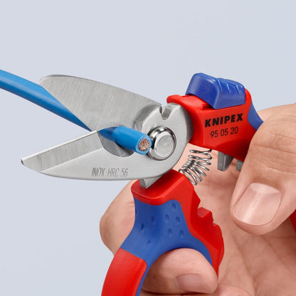 Knipex Angled Electrician Shears 6 1/4" 95 05 20 US - Covert Hardware