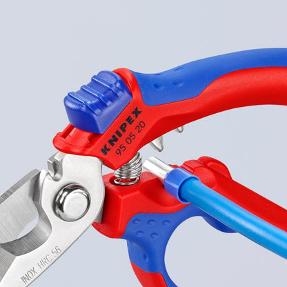 Knipex Angled Electrician Shears 6 1/4" 95 05 20 US - Covert Hardware