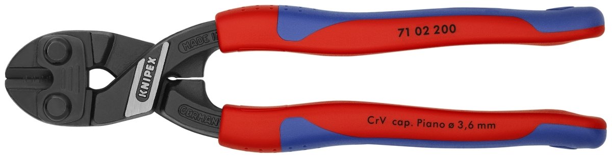 Knipex CoBalt® High Leverage Bolt Cutters 8" 71 02 200 - Covert Hardware