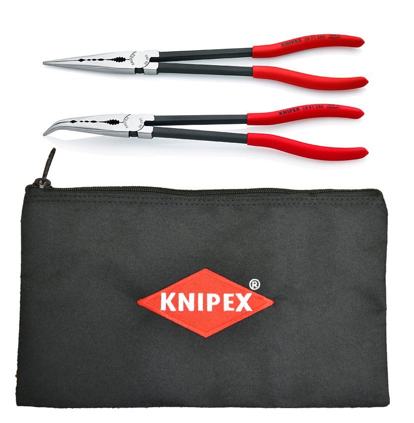 Knipex Extra Long Needle Nose Pliers Set With Pouch 2 Piece 9K 00 80 128 US - Covert Hardware