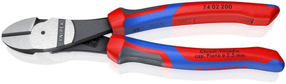 Knipex High Leverage Diagonal Cutters With Comfort Grip 8" 74 02 200 - Covert Hardware