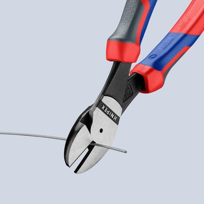 Knipex High Leverage Diagonal Cutters With Comfort Grip 8" 74 02 200 - Covert Hardware