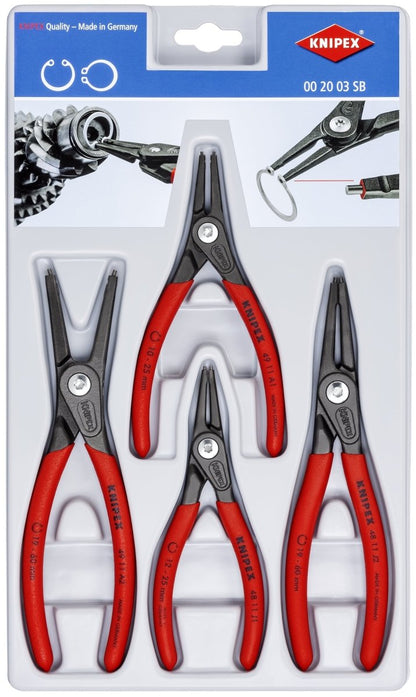 Knipex Precision Circlip Snap Ring Pliers Set 4 Piece 00 20 03 SB - Covert Hardware