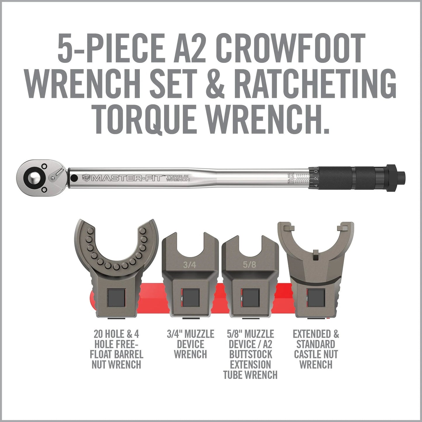 Master-Fit A2/AR15 Crowfoot Wrench Set - Covert Hardware