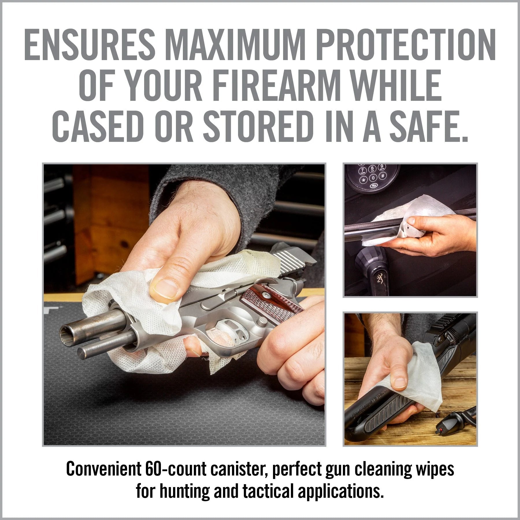 TRI-Max CLP Gun Wipes – 60 CT Canister - Covert Hardware