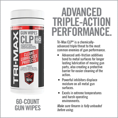 TRI-Max CLP Gun Wipes – 60 CT Canister - Covert Hardware