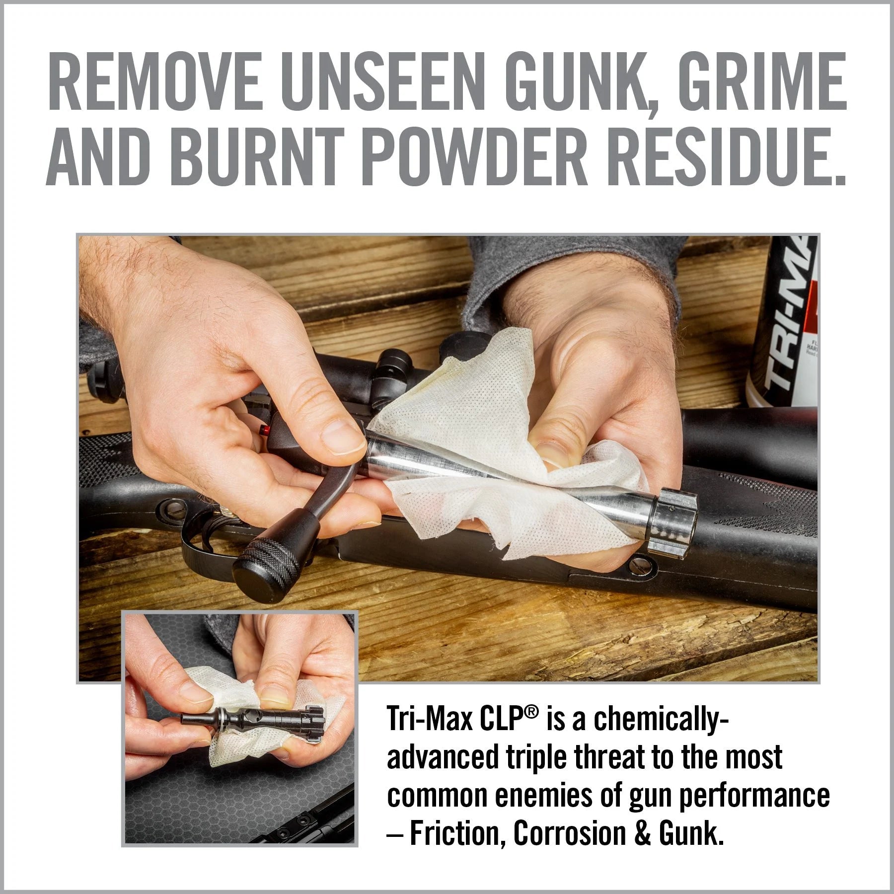 TRI-Max CLP Gun Wipes – 60 CT Canister - Covert Hardware